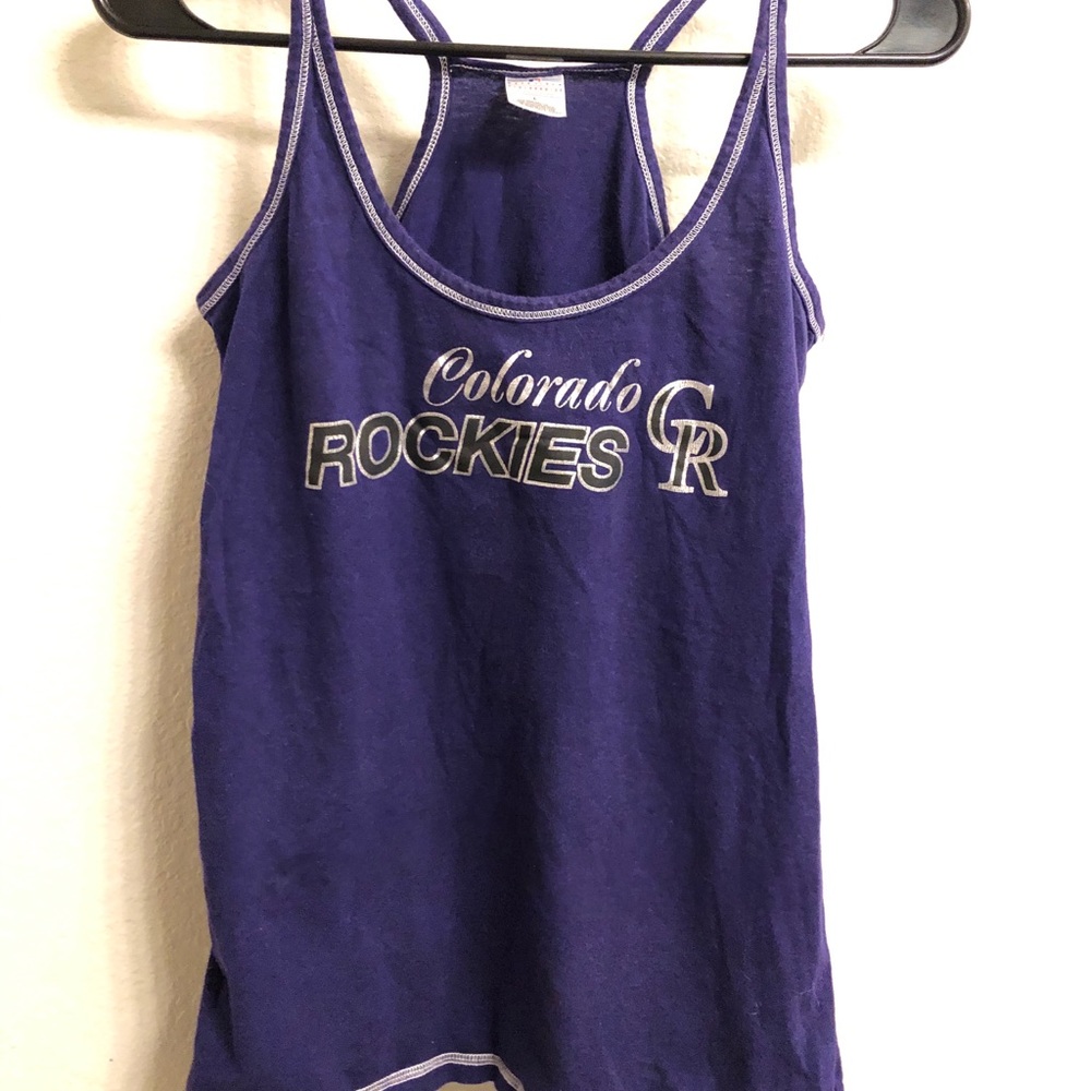 Purple Colorado Rockies women’s tank